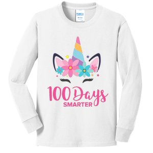 100 Days Of School Unicorn Girl Costume Kids Long Sleeve Shirt