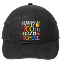 100 Days Of School Teacher And Student 7-Panel Snapback Hat