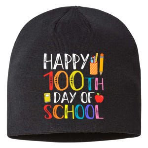 100 Days Of School Teacher And Student Sustainable Beanie