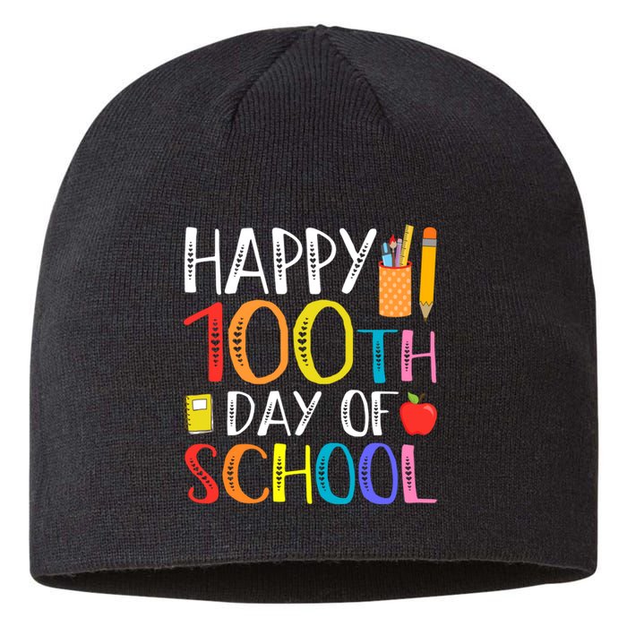 100 Days Of School Teacher And Student Sustainable Beanie