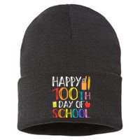 100 Days Of School Teacher And Student Sustainable Knit Beanie