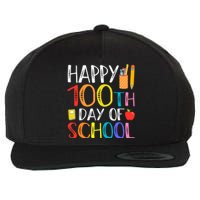 100 Days Of School Teacher And Student Wool Snapback Cap