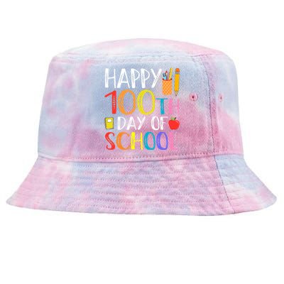 100 Days Of School Teacher And Student Tie-Dyed Bucket Hat