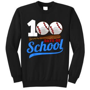 100 Days Of School Baseball 100th Day Tall Sweatshirt