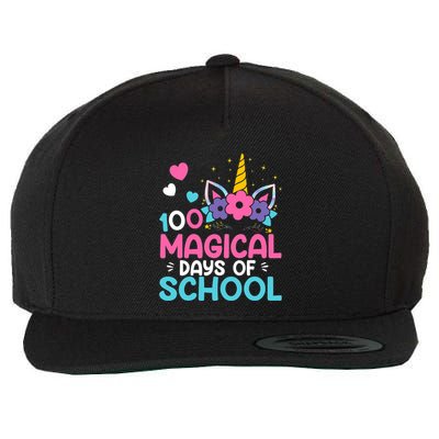 100th Day Of Kindergarten For Girls 100 Magical Days Wool Snapback Cap