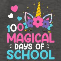 100th Day Of Kindergarten For Girls 100 Magical Days Vector Backpack