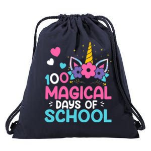 100th Day Of Kindergarten For Girls 100 Magical Days Drawstring Bag