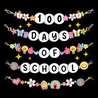 100th Day Of School Friendship Bracelets 100 Days Smarter USA-Made Doggie Bandana