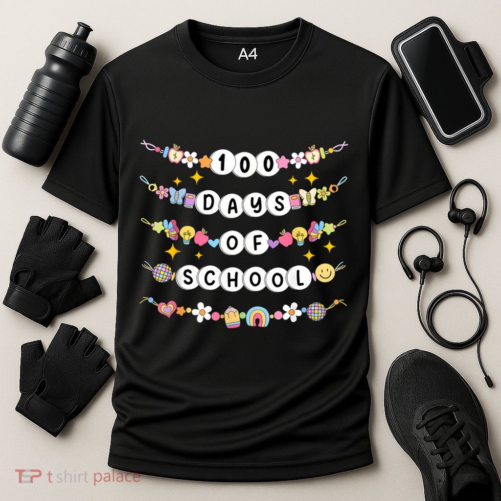 100th Day Of School Friendship Bracelets 100 Days Smarter Performance Shirt
