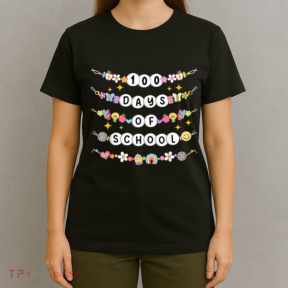 100th Day Of School Friendship Bracelets 100 Days Smarter T-Shirt