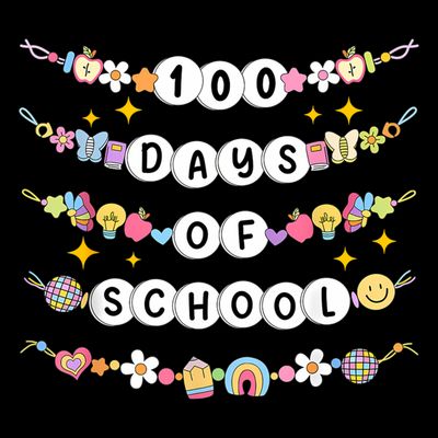 100th Day Of School Friendship Bracelets 100 Days Smarter T-Shirt