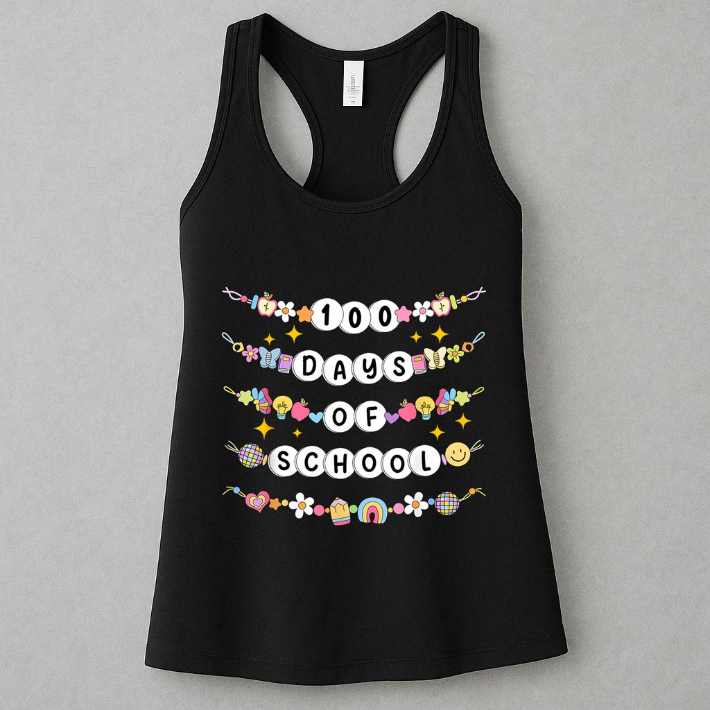 100th Day Of School Friendship Bracelets 100 Days Smarter Womens Tank Top