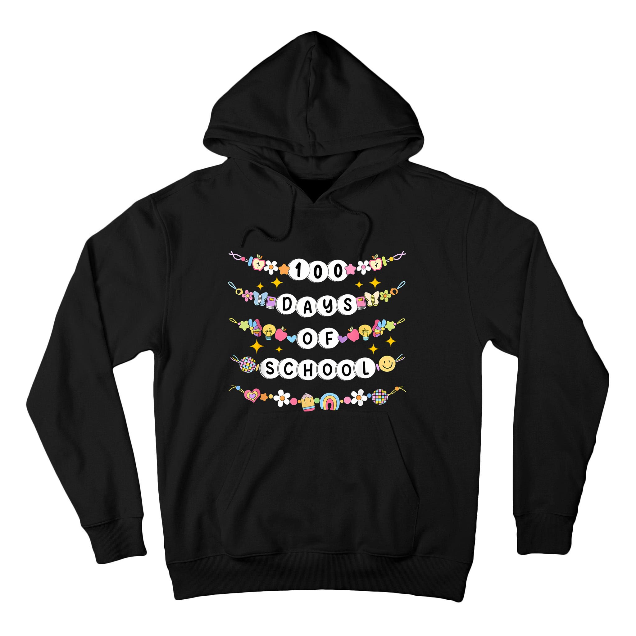 100th Day Of School Friendship Bracelets 100 Days Smarter Tall Hoodie