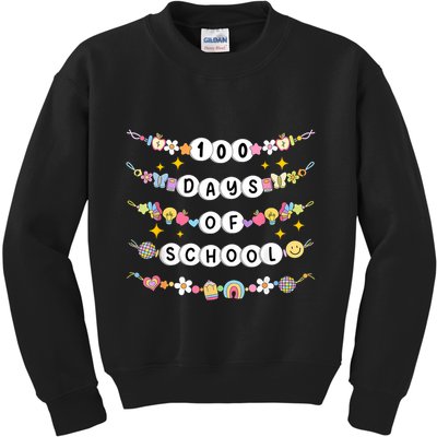 100th Day Of School Friendship Bracelets 100 Days Smarter Kids Sweatshirt