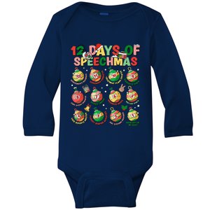 12 Days Of Speechmas Christmas Speech Therapy Pathology Baby Long Sleeve Bodysuit