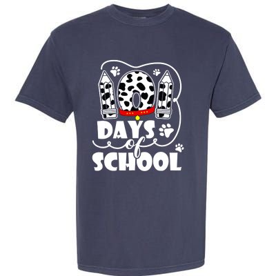 101 Days Of School Dalmatian Dog 100 Days Smarter Garment-Dyed Heavyweight T-Shirt