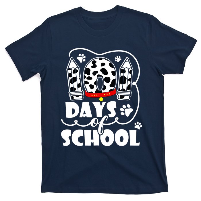 101 Days Of School Dalmatian Dog 100 Days Smarter T-Shirt