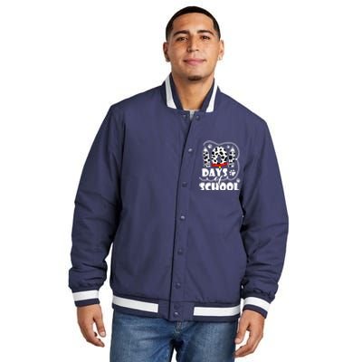 101 Days Of School Dalmatian Dog 100 Days Smarter Insulated Varsity Jacket