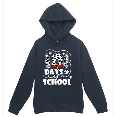 101 Days Of School Dalmatian Dog 100 Days Smarter Urban Pullover Hoodie