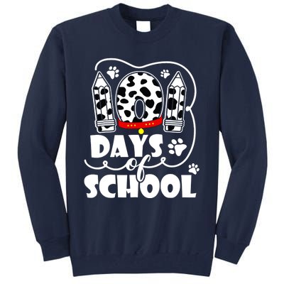 101 Days Of School Dalmatian Dog 100 Days Smarter Tall Sweatshirt