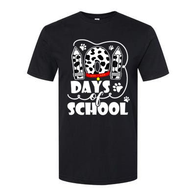 101 Days Of School Dalmatian Dog 100 Days Smarter Softstyle CVC T-Shirt