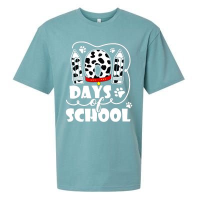 101 Days Of School Dalmatian Dog 100 Days Smarter Sueded Cloud Jersey T-Shirt