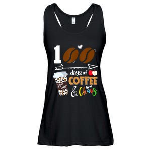 100 Days Of Coffee 100th Day Of School For Teacher Student Ladies Essential Flowy Tank