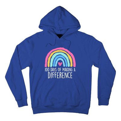 100 Days Of Making A Difference 100th Day Of School Teacher Gift Hoodie