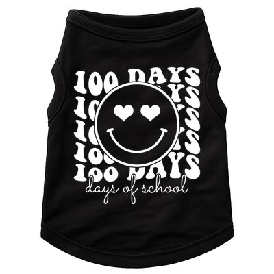 100 Days Of School Retro Smiley Heart Doggie Tank
