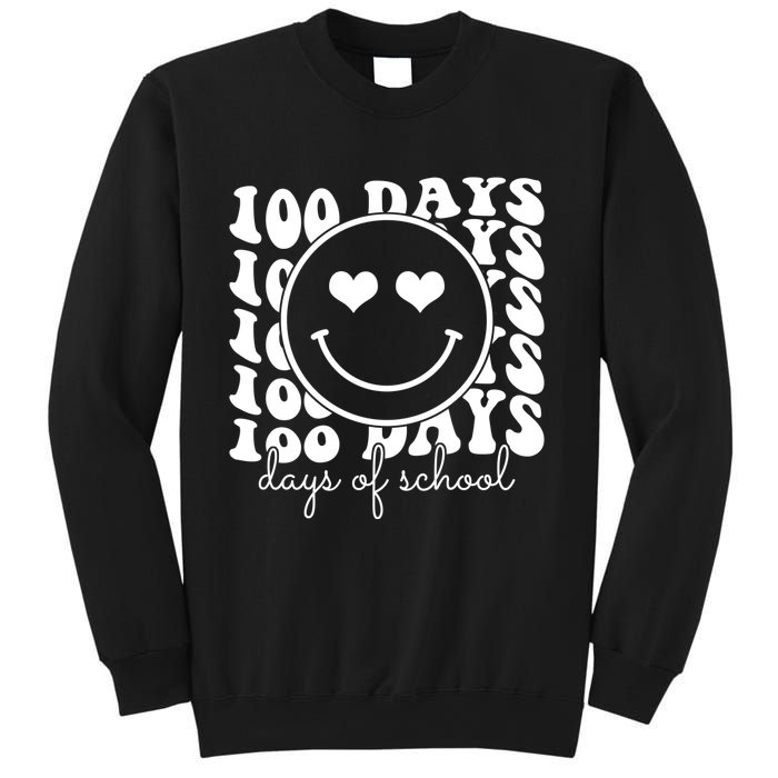 100 Days Of School Retro Smiley Heart Sweatshirt