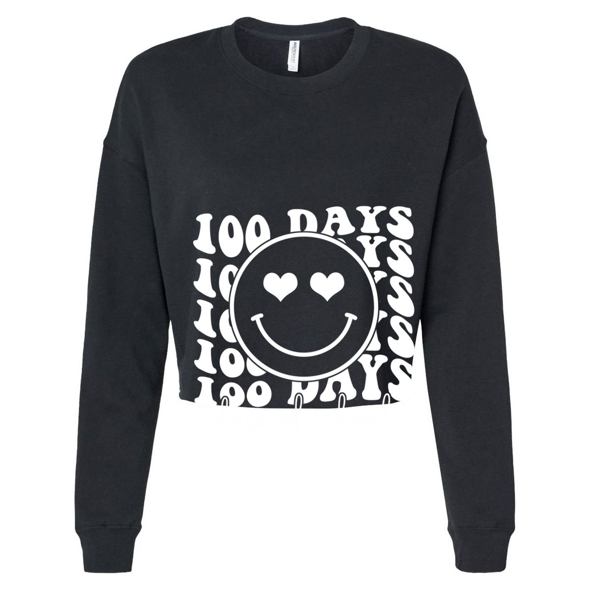 100 Days Of School Retro Smiley Heart Sweatshirt