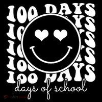 100 Days Of School Retro Smiley Heart Tall T-Shirt