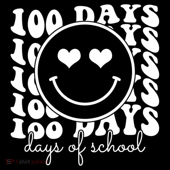 100 Days Of School Retro Smiley Heart 7-Panel Snapback Hat