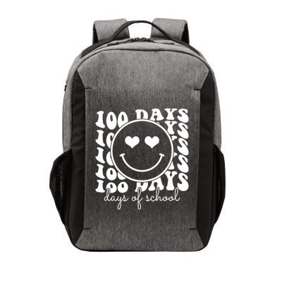 100 Days Of School Retro Smiley Heart Vector Backpack