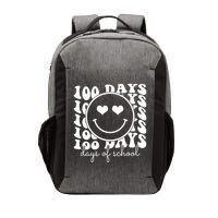 100 Days Of School Retro Smiley Heart Vector Backpack