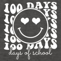 100 Days Of School Retro Smiley Heart Vector Backpack