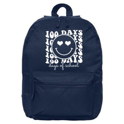 100 Days Of School Retro Smiley Heart 16 in Basic Backpack