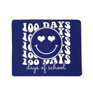 100 Days Of School Retro Smiley Heart Mousepad