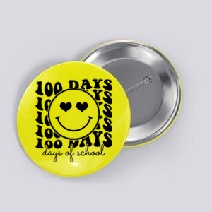 100 Days Of School Retro Smiley Heart Button