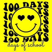 100 Days Of School Retro Smiley Heart 11oz C Handle Ceramic Mug