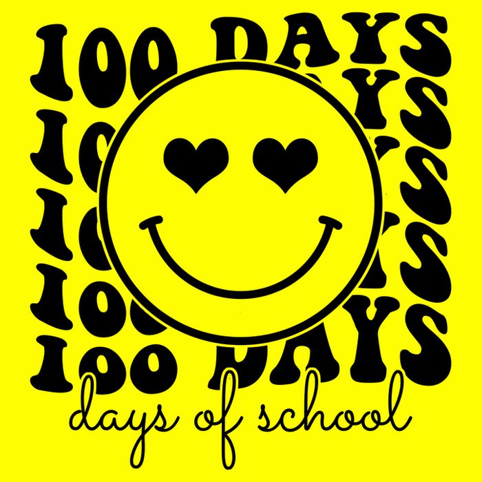100 Days Of School Retro Smiley Heart 11oz C Handle Ceramic Mug