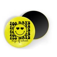 100 Days Of School Retro Smiley Heart Magnet