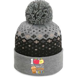 100 Days Of Coffee & Chaos 100th Day School Teacher Gifts The Baniff Cuffed Pom Beanie