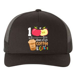 100 Days Of Coffee & Chaos 100th Day School Teacher Gifts Yupoong Adult 5-Panel Trucker Hat