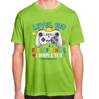 100 Days Of School Level Gamer 100 Days Of School Completed 100 Days Student Adult ChromaSoft Performance T-Shirt