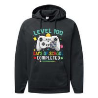 100 Days Of School Level Gamer 100 Days Of School Completed 100 Days Student Performance Fleece Hoodie