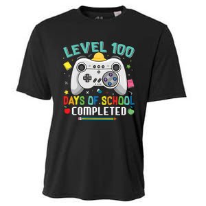 100 Days Of School Level Gamer 100 Days Of School Completed 100 Days Student Cooling Performance Crew T-Shirt