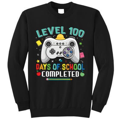 100 Days Of School Level Gamer 100 Days Of School Completed 100 Days Student Sweatshirt