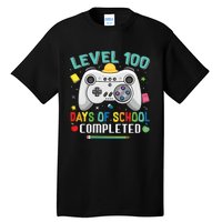 100 Days Of School Level Gamer 100 Days Of School Completed 100 Days Student Tall T-Shirt