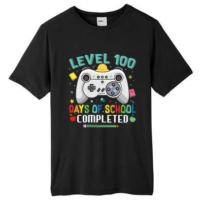 100 Days Of School Level Gamer 100 Days Of School Completed 100 Days Student Tall Fusion ChromaSoft Performance T-Shirt